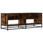 vidaXL Dulap TV stejar fumuriu, 120,5x40x46 cm lemn prelucrat și metal