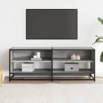 vidaXL Dulap TV, gri sonoma, 120,5x40x46 cm, lemn prelucrat și metal