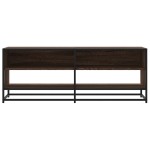 vidaXL Dulap TV stejar maro, 120,5x40x46 cm, lemn prelucrat și metal