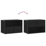 vidaXL Dulap TV, negru, 60x31x39,5 cm, lemn prelucrat și metal vidaXL Dulap TV, negru, 60x31x39,5 cm, lemn prelucrat și metal