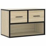 vidaXL Dulap TV, stejar sonoma, 60x31x39,5cm, lemn prelucrat și metal vidaXL Dulap TV, stejar sonoma, 60x31x39,5cm, lemn prelucrat și metal