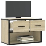 vidaXL Dulap TV, stejar sonoma, 60x31x39,5cm, lemn prelucrat și metal vidaXL Dulap TV, stejar sonoma, 60x31x39,5cm, lemn prelucrat și metal