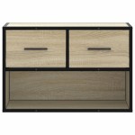 vidaXL Dulap TV, stejar sonoma, 60x31x39,5cm, lemn prelucrat și metal vidaXL Dulap TV, stejar sonoma, 60x31x39,5cm, lemn prelucrat și metal