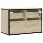 vidaXL Dulap TV, stejar sonoma, 60x31x39,5cm, lemn prelucrat și metal vidaXL Dulap TV, stejar sonoma, 60x31x39,5cm, lemn prelucrat și metal