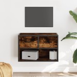 vidaXL Dulap TV, stejar fumuriu, 60x31x39,5 cm lemn și metal