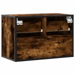 vidaXL Dulap TV, stejar fumuriu, 60x31x39,5 cm lemn și metal