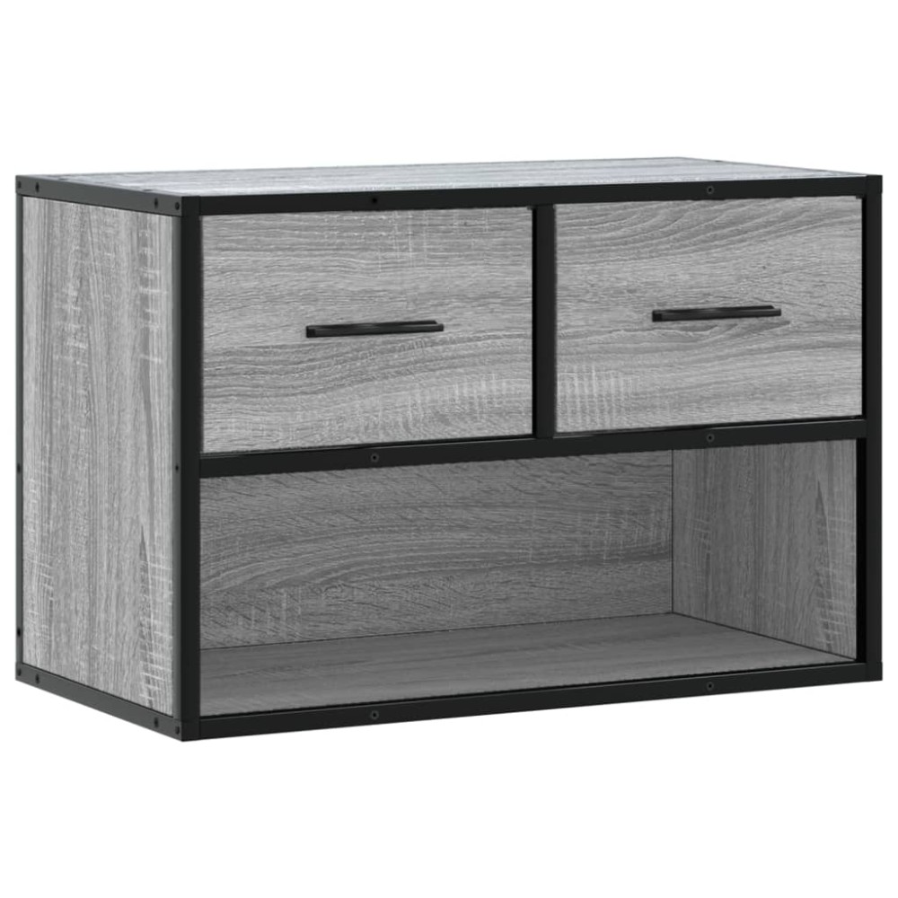 vidaXL Dulap TV, gri sonoma, 60x31x39,5 cm, lemn prelucrat și metal