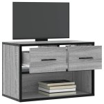 vidaXL Dulap TV, gri sonoma, 60x31x39,5 cm, lemn prelucrat și metal