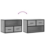 vidaXL Dulap TV, gri sonoma, 60x31x39,5 cm, lemn prelucrat și metal