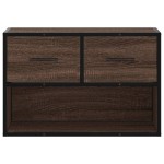 vidaXL Dulap TV, stejar maro, 60x31x39,5 cm, lemn prelucrat și metal vidaXL Dulap TV, stejar maro, 60x31x39,5 cm, lemn prelucrat și metal