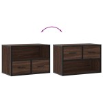 vidaXL Dulap TV, stejar maro, 60x31x39,5 cm, lemn prelucrat și metal vidaXL Dulap TV, stejar maro, 60x31x39,5 cm, lemn prelucrat și metal