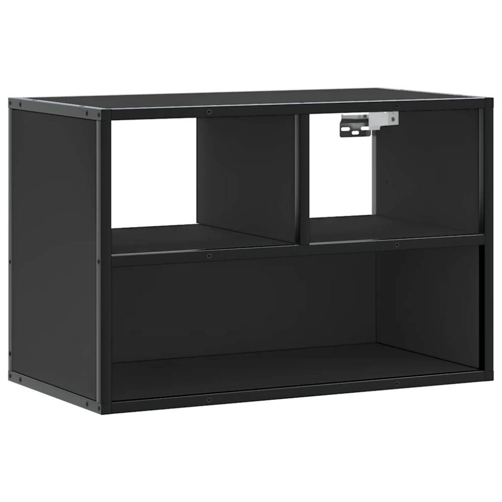 vidaXL Dulap TV, negru, 60x31x39,5 cm, lemn prelucrat și metal
