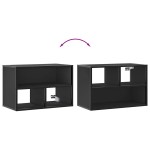 vidaXL Dulap TV, negru, 60x31x39,5 cm, lemn prelucrat și metal vidaXL Dulap TV, negru, 60x31x39,5 cm, lemn prelucrat și metal