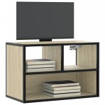 vidaXL Dulap TV, stejar sonoma, 60x31x39,5cm, lemn prelucrat și metal vidaXL Dulap TV, stejar sonoma, 60x31x39,5cm, lemn prelucrat și metal