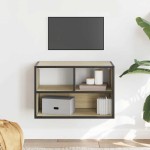 vidaXL Dulap TV, stejar sonoma, 60x31x39,5cm, lemn prelucrat și metal vidaXL Dulap TV, stejar sonoma, 60x31x39,5cm, lemn prelucrat și metal