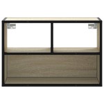 vidaXL Dulap TV, stejar sonoma, 60x31x39,5cm, lemn prelucrat și metal vidaXL Dulap TV, stejar sonoma, 60x31x39,5cm, lemn prelucrat și metal
