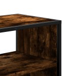 vidaXL Dulap TV stejar fumuriu, 60x31x39,5 cm, lemn prelucrat și metal