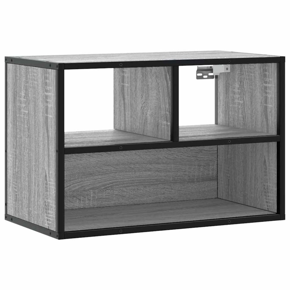 vidaXL Dulap TV, gri sonoma, 60x31x39,5 cm, lemn prelucrat și metal