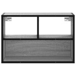 vidaXL Dulap TV, gri sonoma, 60x31x39,5 cm, lemn prelucrat și metal
