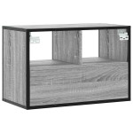 vidaXL Dulap TV, gri sonoma, 60x31x39,5 cm, lemn prelucrat și metal