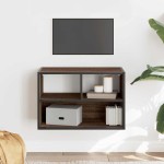 vidaXL Dulap TV, stejar maro, 60x31x39,5 cm, lemn prelucrat și metal vidaXL Dulap TV, stejar maro, 60x31x39,5 cm, lemn prelucrat și metal
