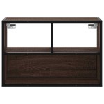 vidaXL Dulap TV, stejar maro, 60x31x39,5 cm, lemn prelucrat și metal vidaXL Dulap TV, stejar maro, 60x31x39,5 cm, lemn prelucrat și metal
