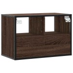 vidaXL Dulap TV, stejar maro, 60x31x39,5 cm, lemn prelucrat și metal vidaXL Dulap TV, stejar maro, 60x31x39,5 cm, lemn prelucrat și metal