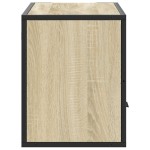 vidaXL Dulap TV, stejar sonoma, 80x31x39,5 cm, lemn prelucrat și metal vidaXL Dulap TV, stejar sonoma, 80x31x39,5 cm, lemn prelucrat și metal