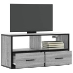 vidaXL Dulap TV, gri sonoma, 80x31x39,5 cm, lemn prelucrat și metal
