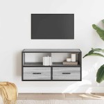 vidaXL Dulap TV, gri sonoma, 80x31x39,5 cm, lemn prelucrat și metal