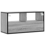 vidaXL Dulap TV, gri sonoma, 80x31x39,5 cm, lemn prelucrat și metal
