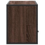 vidaXL Dulap TV, stejar maro, 80x31x39,5 cm, lemn prelucrat și metal vidaXL Dulap TV, stejar maro, 80x31x39,5 cm, lemn prelucrat și metal