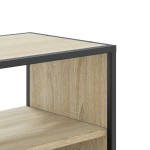 vidaXL Dulap TV, stejar sonoma, 80x31x39,5 cm, lemn prelucrat și metal vidaXL Dulap TV, stejar sonoma, 80x31x39,5 cm, lemn prelucrat și metal