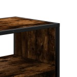 vidaXL Dulap TV stejar fumuriu, 80x31x39,5 cm, lemn prelucrat și metal