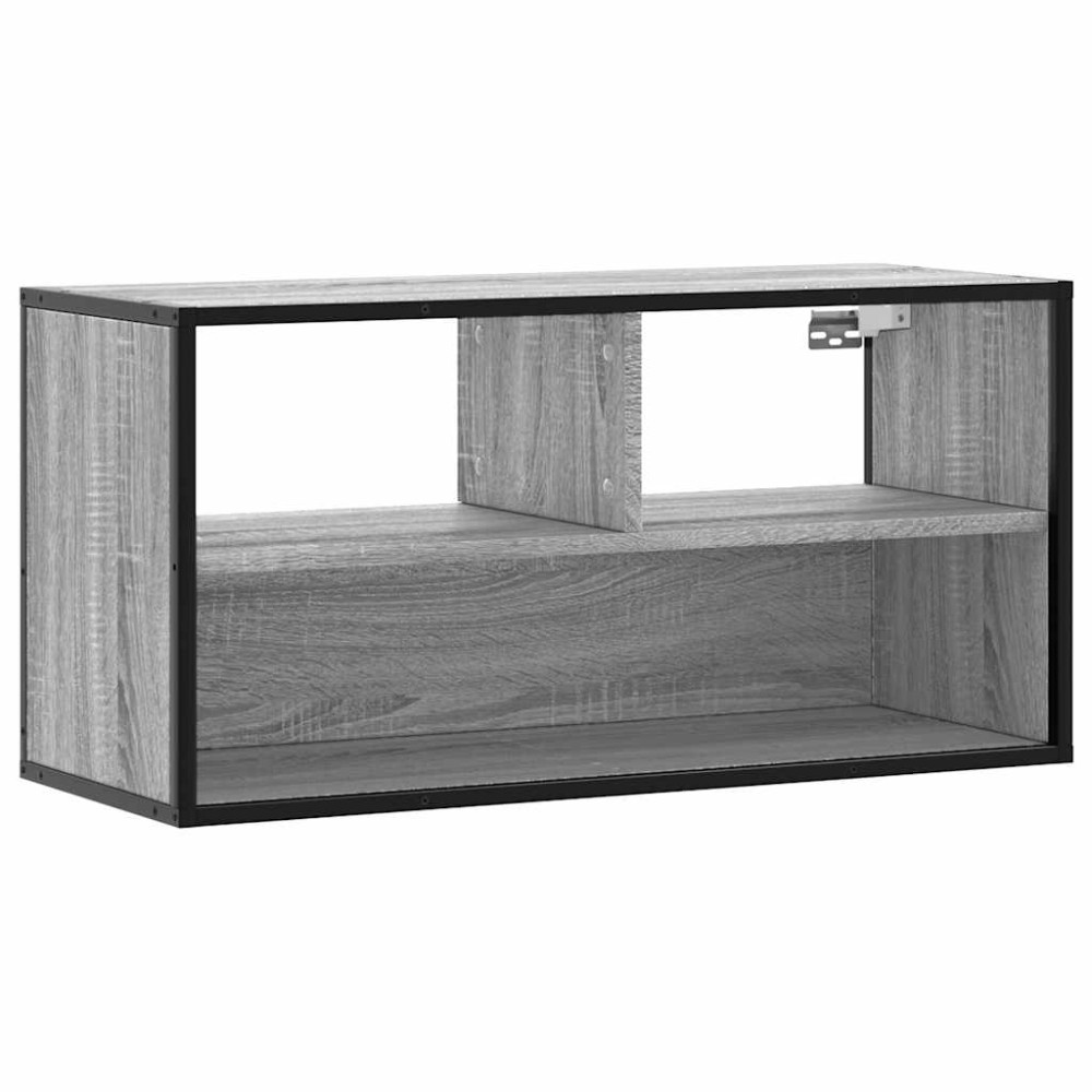 vidaXL Dulap TV, gri sonoma, 80x31x39,5 cm, lemn prelucrat și metal