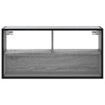 vidaXL Dulap TV, gri sonoma, 80x31x39,5 cm, lemn prelucrat și metal