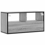 vidaXL Dulap TV, gri sonoma, 80x31x39,5 cm, lemn prelucrat și metal