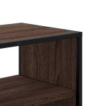 vidaXL Dulap TV, stejar maro, 80x31x39,5 cm, lemn prelucrat și metal vidaXL Dulap TV, stejar maro, 80x31x39,5 cm, lemn prelucrat și metal