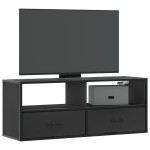 vidaXL Dulap TV, negru, 100x31x39,5 cm, lemn prelucrat și metal