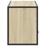 vidaXL Dulap TV stejar sonoma, 100x31x39,5 cm, lemn prelucrat și metal