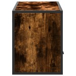 vidaXL Dulap TV stejar fumuriu 100x31x39,5 cm, lemn prelucrat și metal