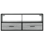 vidaXL Dulap TV, gri sonoma, 100x31x39,5 cm, lemn prelucrat și metal