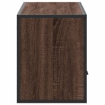 vidaXL Dulap TV, stejar maro, 100x31x39,5 cm, lemn prelucrat și metal