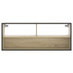 vidaXL Dulap TV stejar sonoma, 100x31x39,5 cm, lemn prelucrat și metal