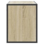 vidaXL Dulap TV stejar sonoma, 100x31x39,5 cm, lemn prelucrat și metal