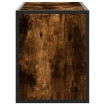 vidaXL Dulap TV stejar fumuriu 100x31x39,5 cm, lemn prelucrat și metal