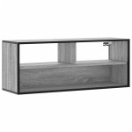 vidaXL Dulap TV, gri sonoma, 100x31x39,5 cm, lemn prelucrat și metal