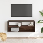 vidaXL Dulap TV, stejar maro, 100x31x39,5 cm, lemn prelucrat și metal vidaXL Dulap TV, stejar maro, 100x31x39,5 cm, lemn prelucrat și metal