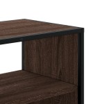 vidaXL Dulap TV, stejar maro, 100x31x39,5 cm, lemn prelucrat și metal vidaXL Dulap TV, stejar maro, 100x31x39,5 cm, lemn prelucrat și metal