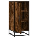 vidaXL Dulap, stejar fumuriu, 35,5x35x76 cm, lemn prelucrat și metal